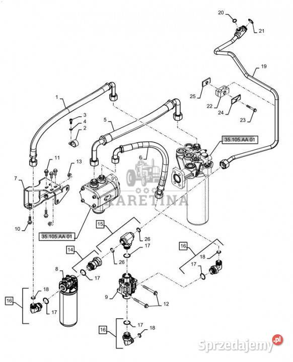 Holland T6090 Zawór 84325982 sprzedam