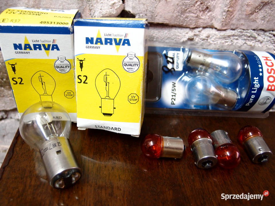 Żarówki samochodowe 24V 25W BA15s P21W i rurkowa Łódź