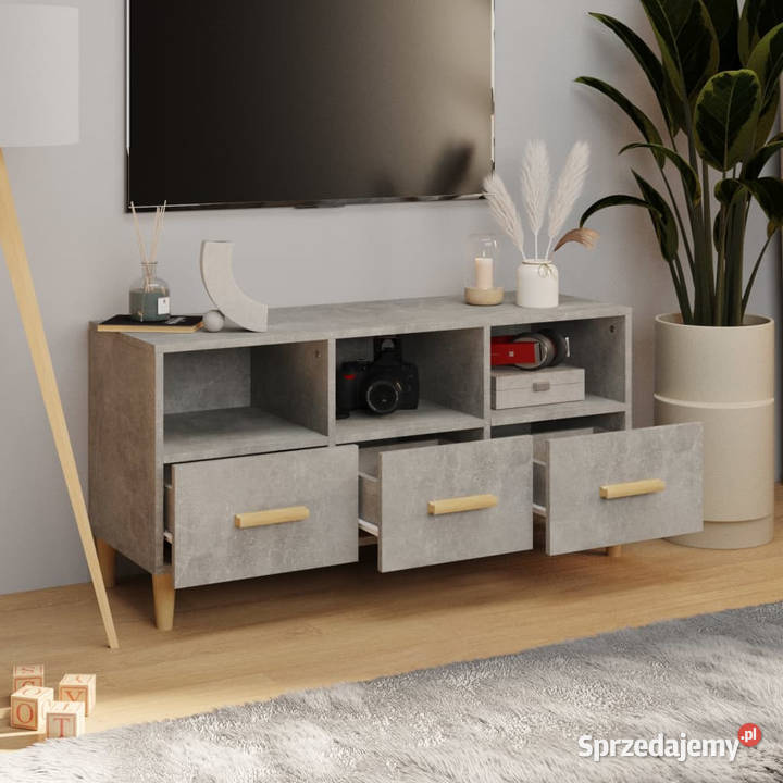 Szafka pod telewizor szarość betonu 102x36x50 sprzedam
