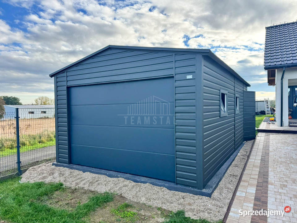 Garaz blaszany 4x6m brama segmentowa drzwi 2 x blacha Ruda Śląska sprzedam