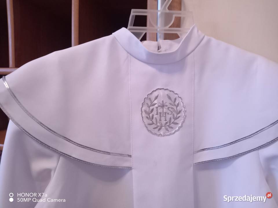 Alba komunijna chłopięca krótka z oblamówką świętokrzyskie Kielce sprzedam