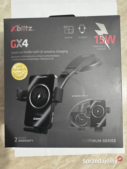 Uchwyt samochodowy z ładowarką indukcyjną Xblitz Akcesoria samochodowe Biertowice sprzedam