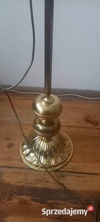 Lampa podłogowa z mosiądzu ruchome ramię Antyki