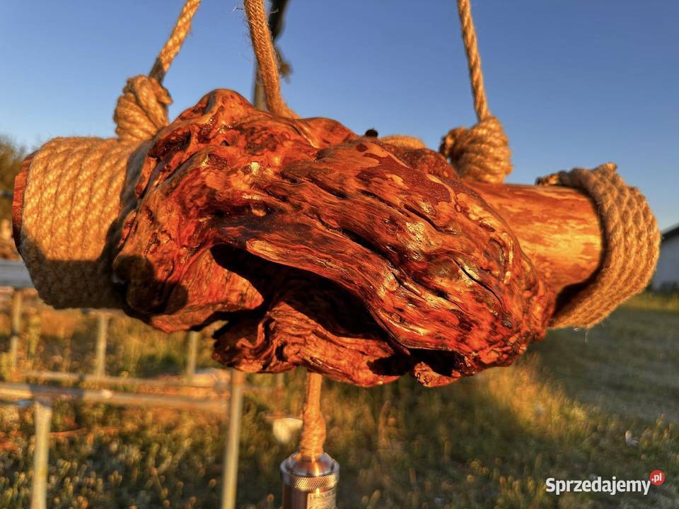 Lampa wisząca z czagi unikatowe rękodzieło Lampy wiszące Lubasz