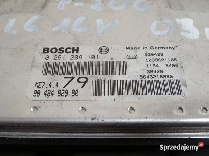 PEUGEOT 206 16 KOMPUTER 0261208101 9648482980 Przemęt