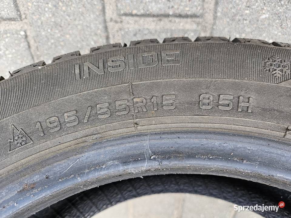 Opony zimowe 19555R15 85H zimówki 2 sztuki 2 Bieżnikowana kujawsko-pomorskie