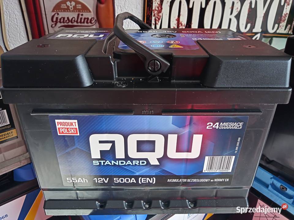 Akumulator AQU 55Ah 500A P Częstochowa