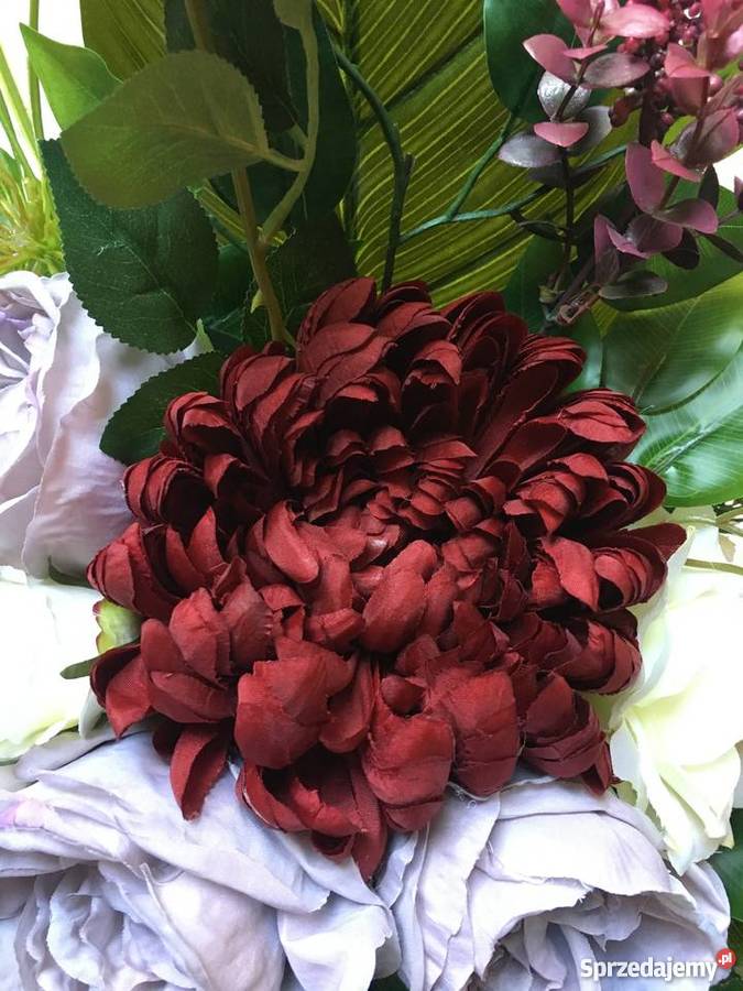 Kompozycja kwiaty sztuczne cmentarz wiązanka Kalisz sprzedam