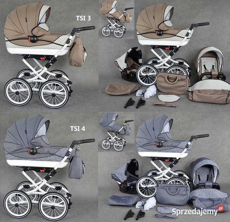 Wózek Dziecięcy VIKO Retro Chrom 3w1 Fotelik zielony Katowice sprzedam