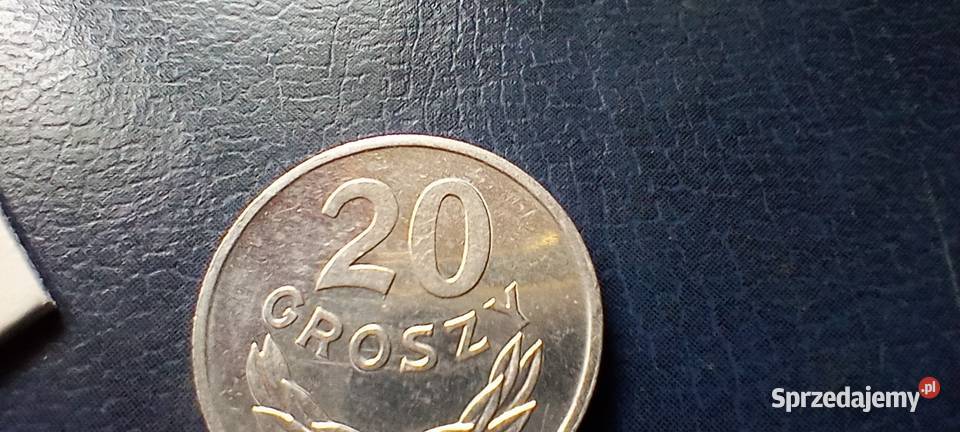 Stare monety 20 groszy 1985 destrukt PRL Polska podkarpackie Lesko