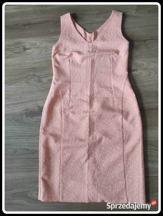 QUIOSQUE Pastelowa morelowa sukienka 42 XL Płock