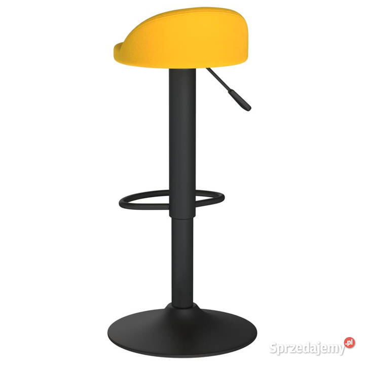 Stołki barowe 2 żółte obite aksamitem WM333608