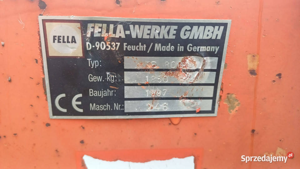 Zgrabiarka dwukarezulowa Fella TS 800 nieuszkodzony