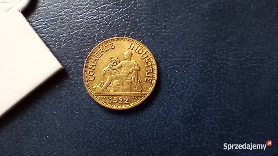 Stare monety 50 centym 1922 Francja Lesko