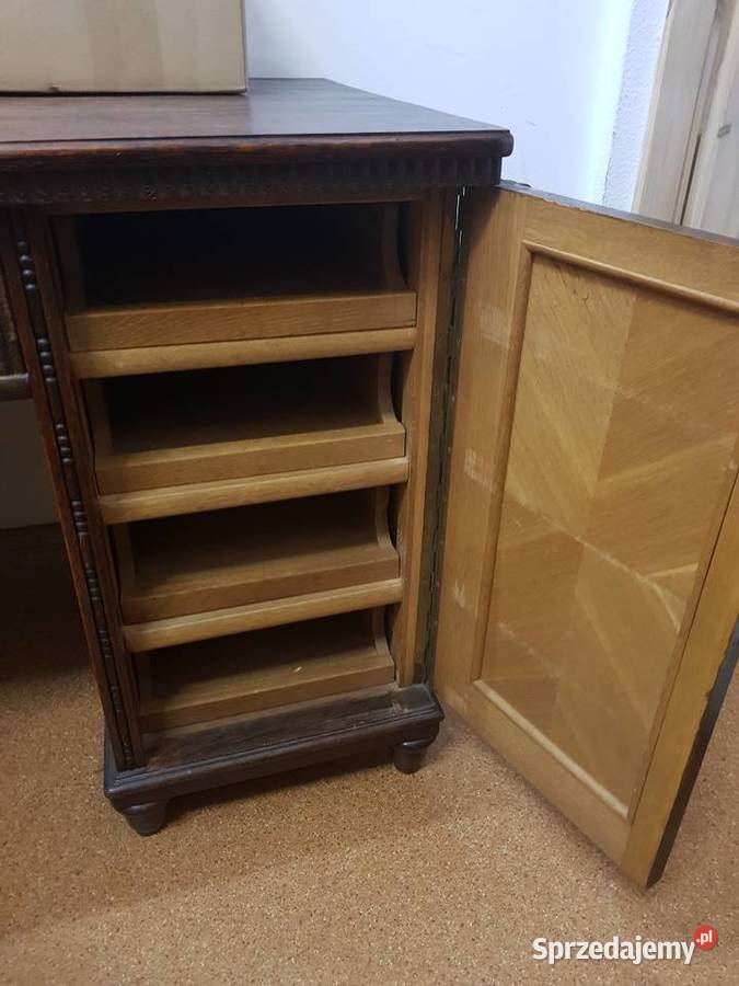 Piękne biurko dębowe antyk