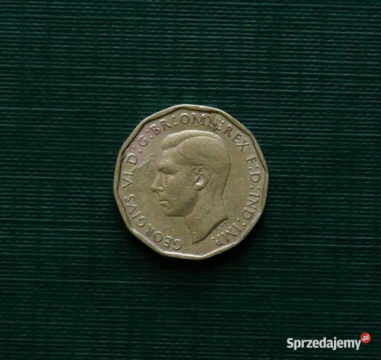 WIELKA BRYTANIA 3 pensy 1943r Gliwice