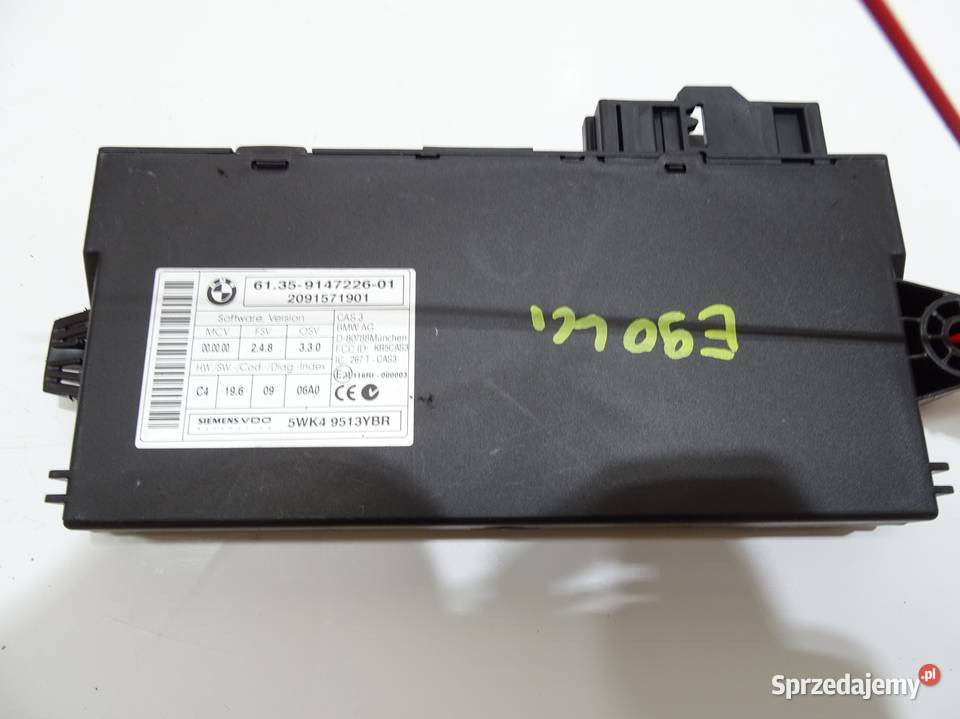 MODUŁ STEROWNIK CAS BMW E60 E90 E91 OE 9147226 Strzyżewice sprzedam