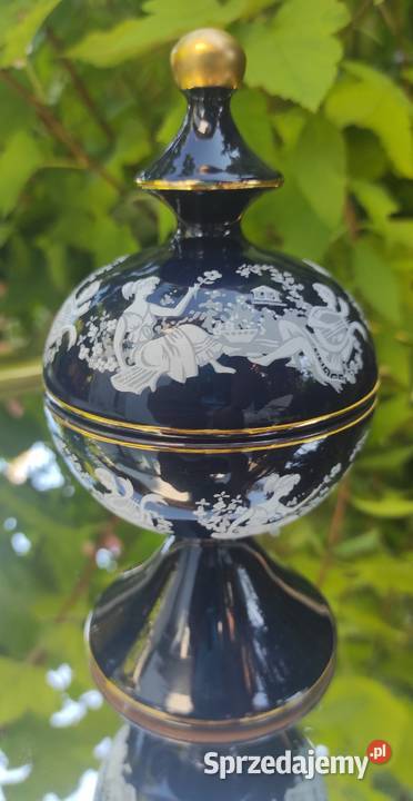 Floretine Cobalt Blue Italy Bomboniera z Pabianice