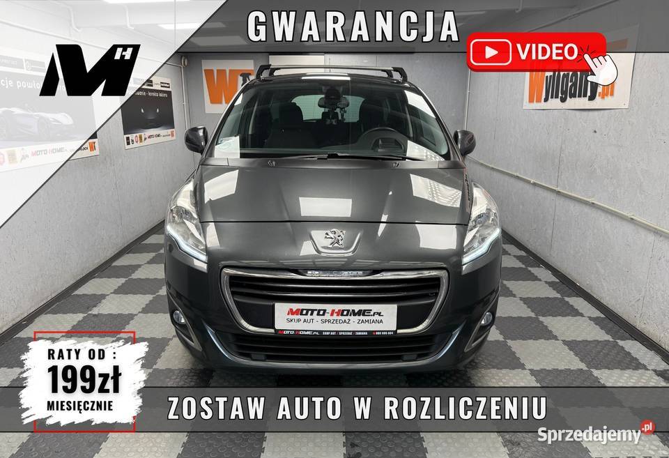 Peugeot 5008 LIFT 20HDI 5L100 GWARANCJA video szary Poznań sprzedam