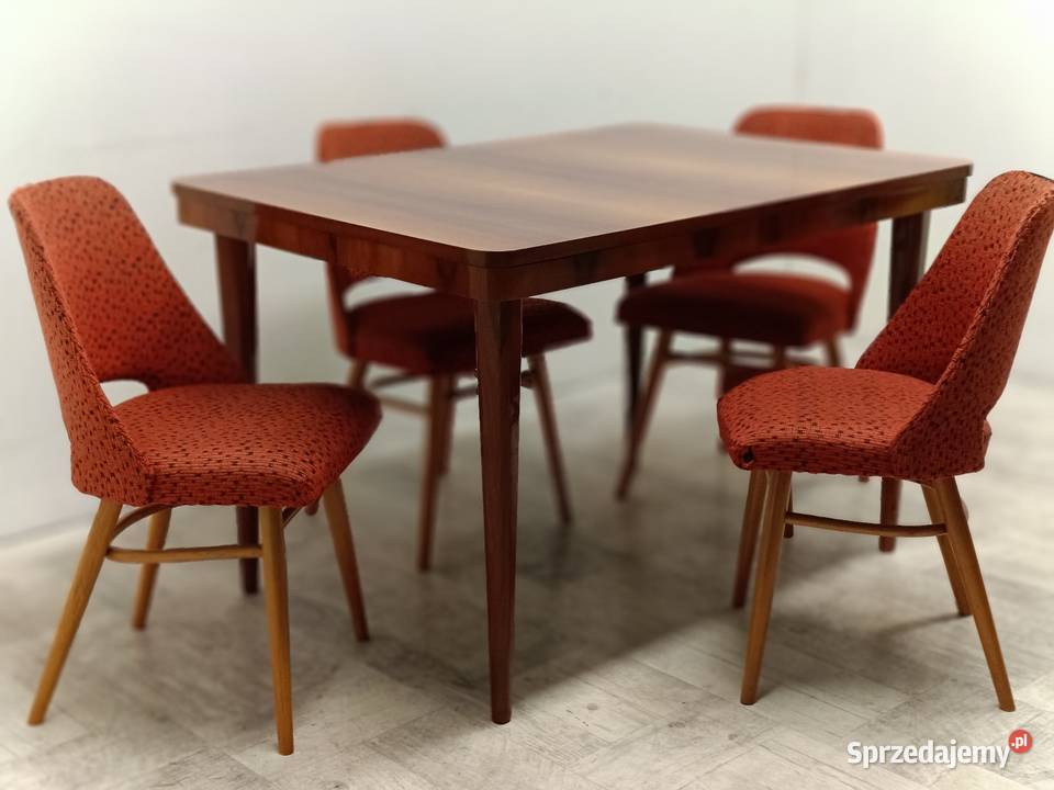 stół Halabala orzech design lata 6070 vintage Meble do salonu Radomsko