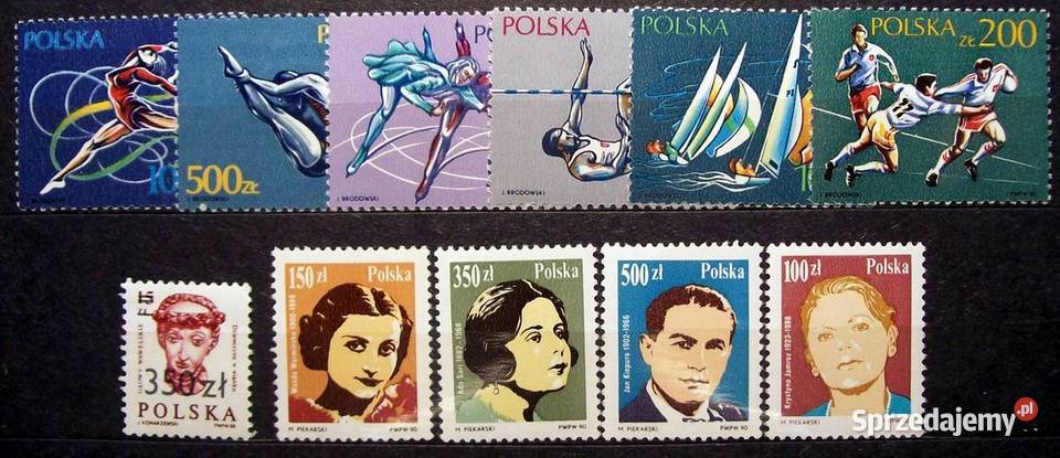 Znaczki polskie 1990 I kwartał Leźnica Wielka sprzedam