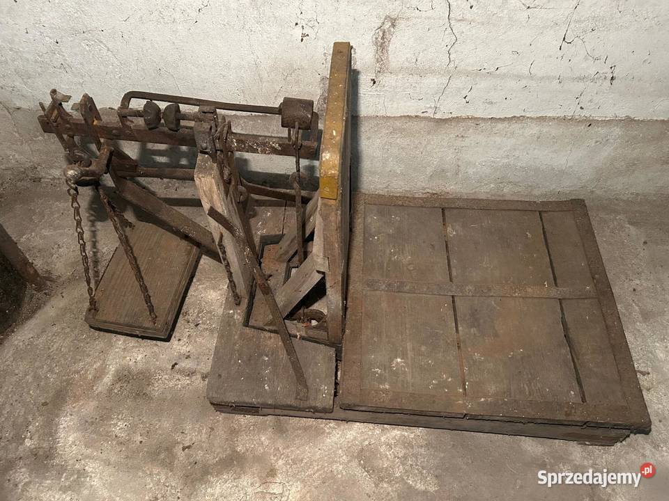 Stara waga dziesiętna rolnicza gospodarcza Łowicz