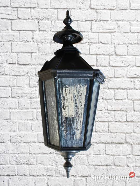Żeliwna lampa ścienna kinkiet ogrodowy Wys 65 śląskie Żory