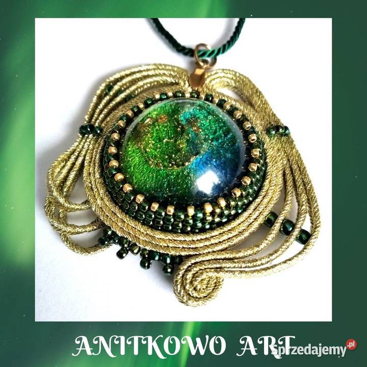 ZIELONOZŁOTY 2 WISIOR Z ŻYWICĄ SUTASZ mazowieckie Warszawa sprzedam