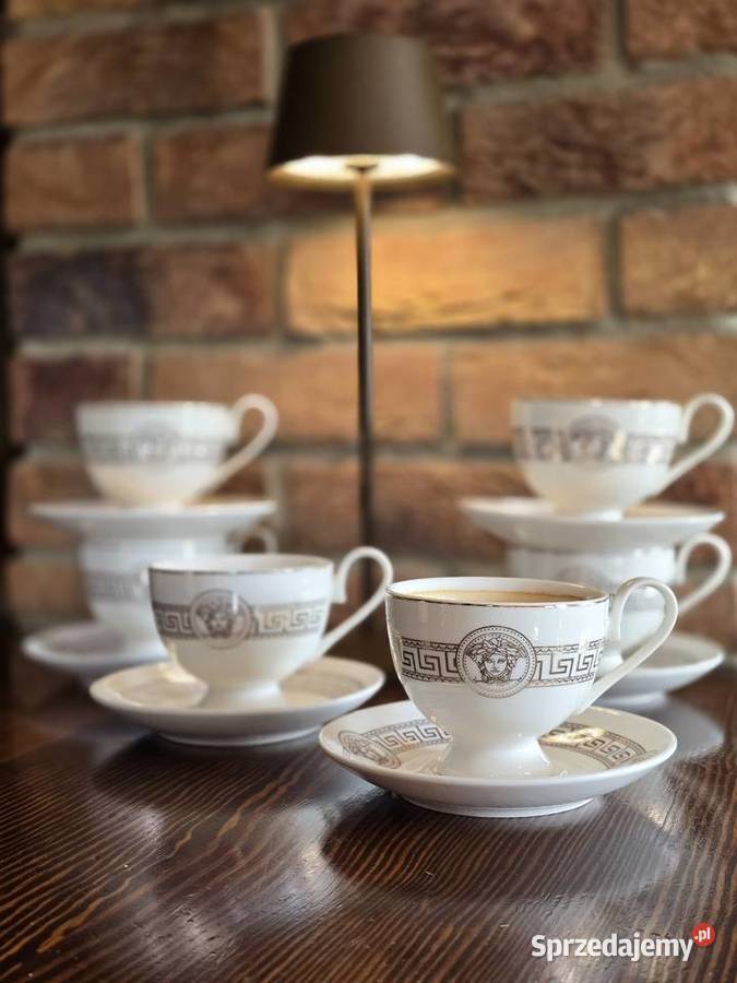 Filiżanki ze spodkami z motywem VERSACE Kraków