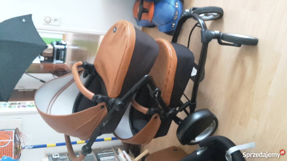 Blizniaczy Wozek 3w1 Mima Kobi Camel Brzesko
