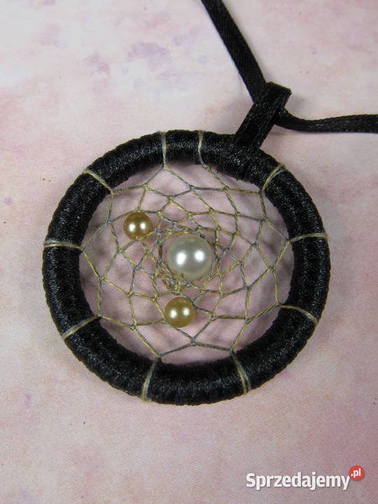 Naszyjnik wisiorek łapacz snów czarny eko Katowice