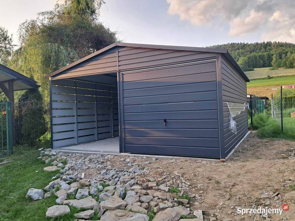 Garaż blaszany wiata WZMOCNIONY PROFILAMI Mińsk Mazowiecki