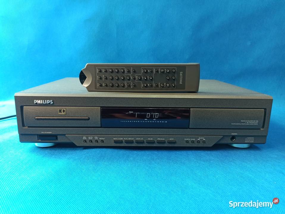 Vintage Odtwarzacz CD-PHOTO Philips CDF-200 / S-VHS / Pilot