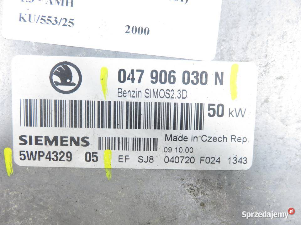 STEROWNIK SKODA FELICIA 13 MPI 68 5WP432905 osobowe Komputery sprzedam