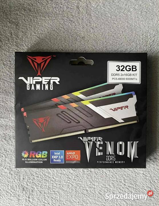 Pamięć RAM Patriot Viper Venom RGB 2x16GB 32GB podkarpackie Rzeszów sprzedam