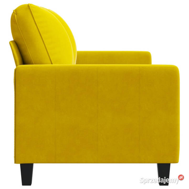 Sofa 2osobowa żółta 140 tapicerowana aksamitem mazowieckie Warszawa