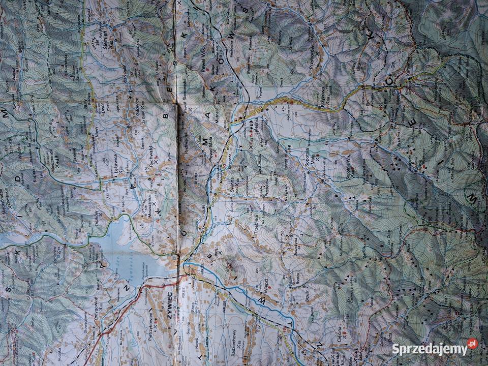 Beski Śląski i Żywiecki 1 75 000 mapa Kraków
