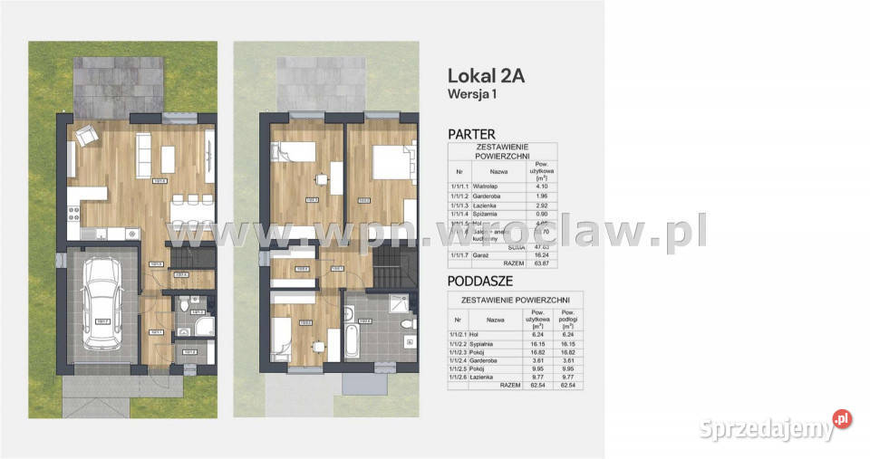 Sprzedam dom bliźniak JelczLaskowice 1264 metry Rok budowy 2026 sprzedam