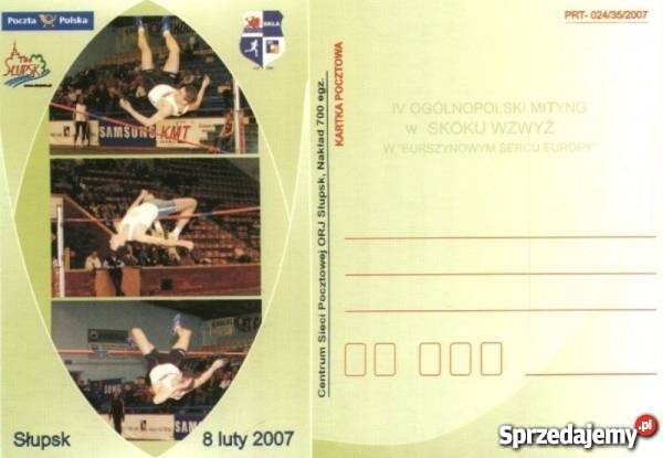 KARTKA POCZTOWA KASZUBY SŁUPSK IV MITYNG W SKOKU Lębork