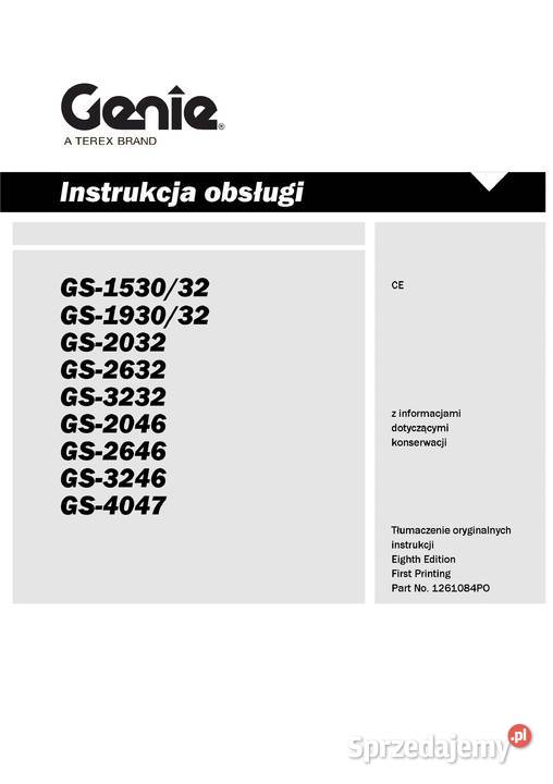 Instrukcja obsługi DTR podnośnik koszowy TEREX