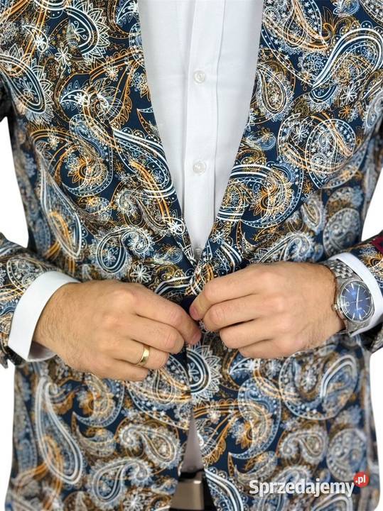 MARCO MILANO Marynarka męska C25 paisley Odzież codzienna
