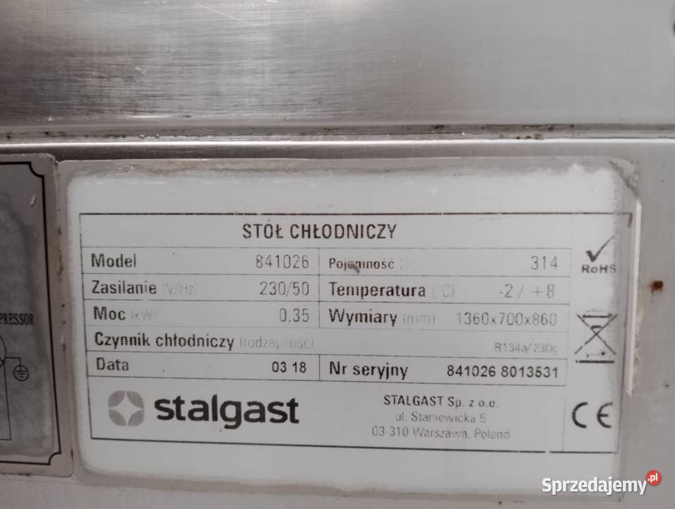 Stół chłodniczy 2drzwiowy linia 700 nierdzewny Gastronomia Wrocław