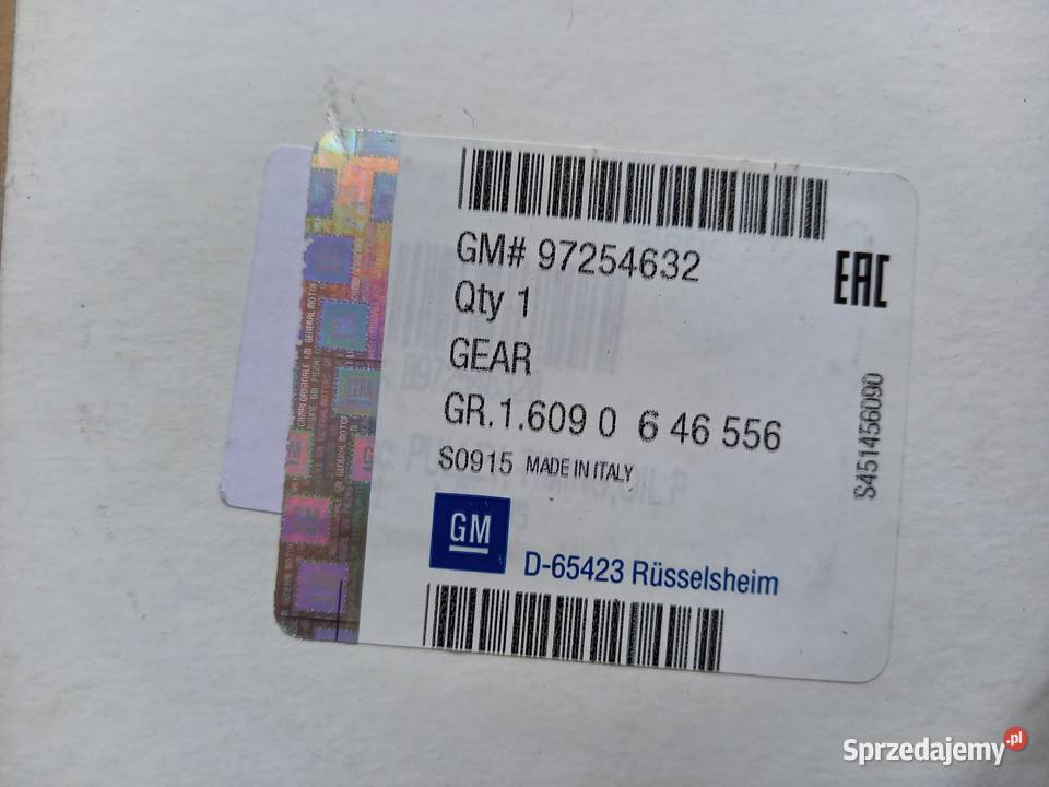 646556 Koło zębate POMPY OLEJU Opel Astra J 17 Części samochodowe Kraków sprzedam