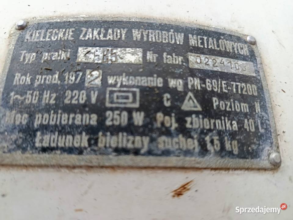 Pralka PRL frania Giżycko