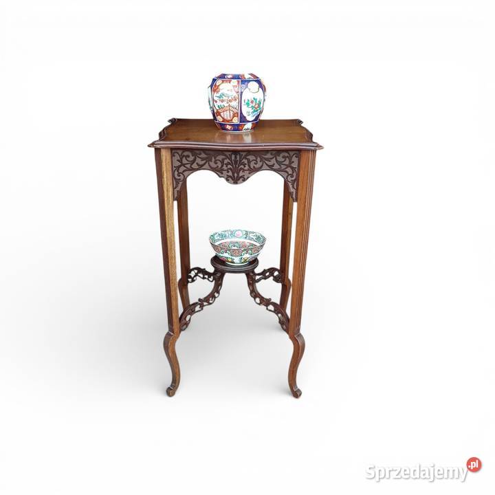 Antyczny Stolik Kwietnik w stylu Edwardiańskim Suchorzew