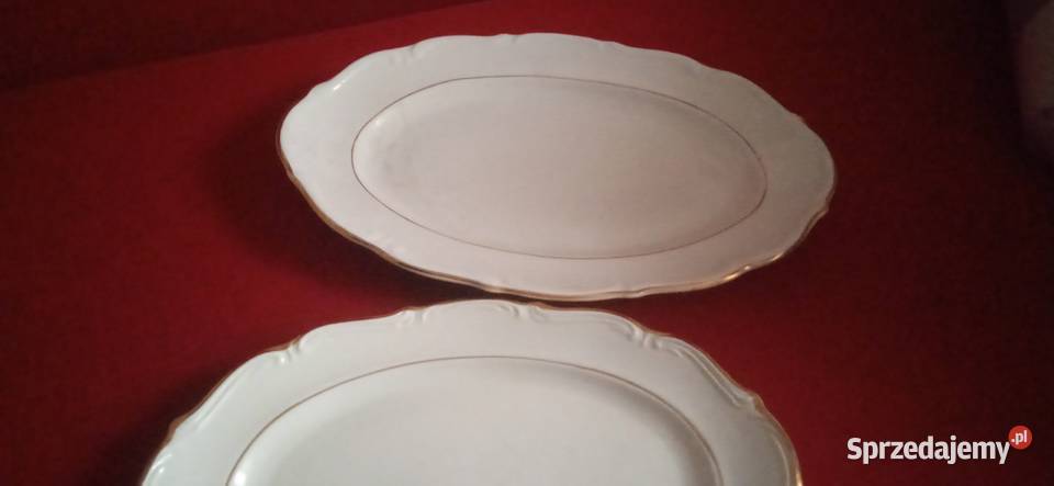 Porcelana Wałbrzych Duże talerze Porcelana i szkło Świdnica