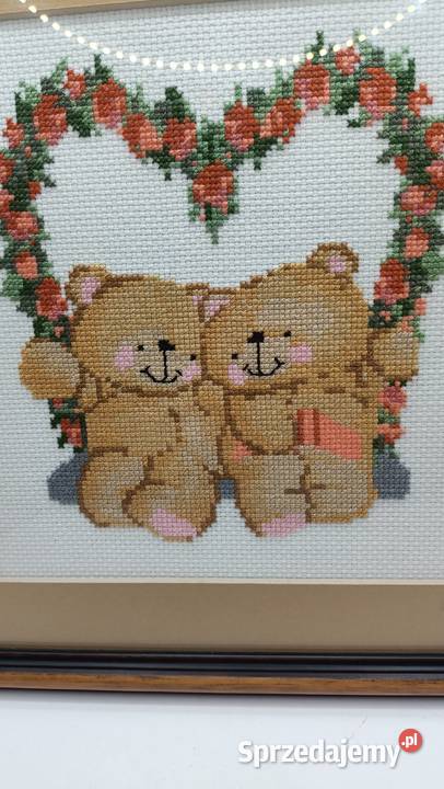 Obraz haft misie z sercem Zamość sprzedam