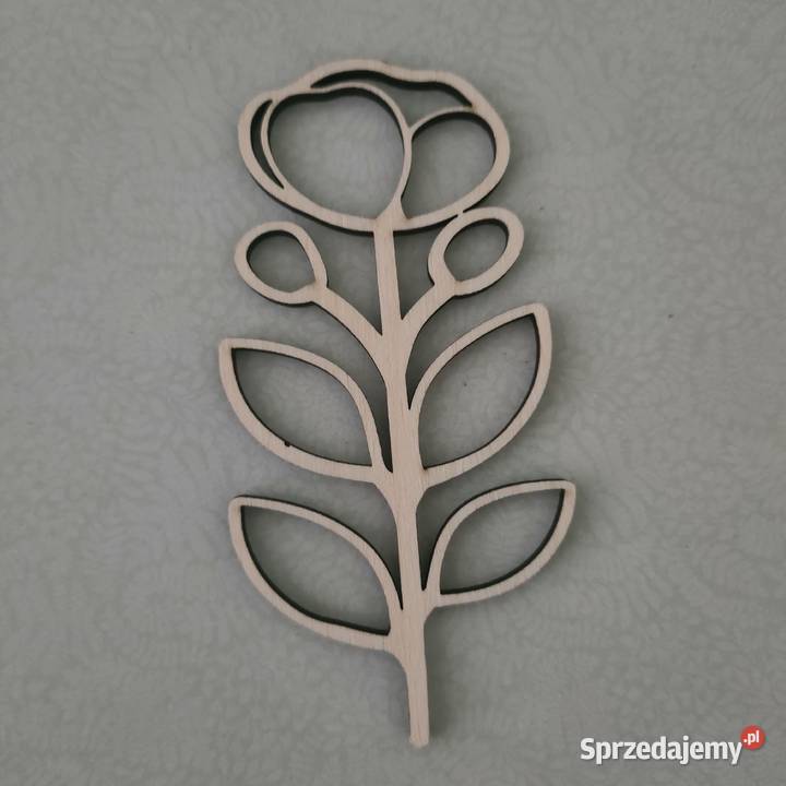 Kwiat sklejka drewno decoupage scrapbooking pomorskie