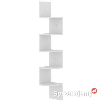 vidaXL Narożna półka ścienna biała 19x19x123 mazowieckie sprzedam