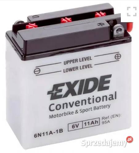 Akumulator motocyklowy EXIDE 6N11A1B 6V 11Ah 95A Pabianice